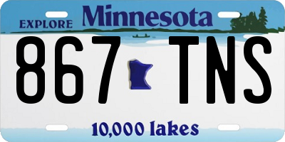 MN license plate 867TNS