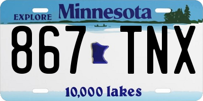 MN license plate 867TNX