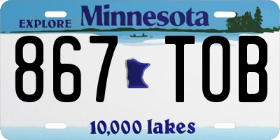 MN license plate 867TOB