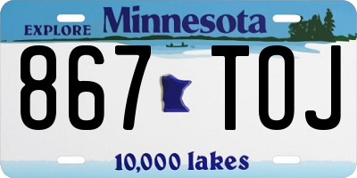MN license plate 867TOJ