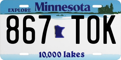 MN license plate 867TOK