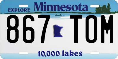 MN license plate 867TOM