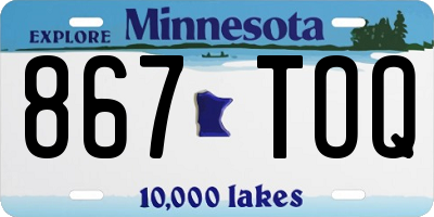 MN license plate 867TOQ