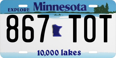 MN license plate 867TOT