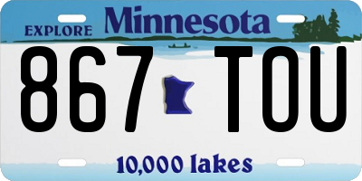 MN license plate 867TOU