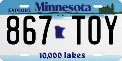 MN license plate 867TOY
