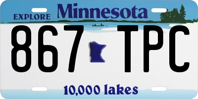 MN license plate 867TPC