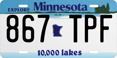 MN license plate 867TPF