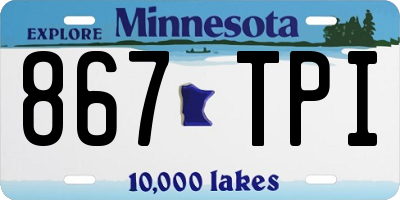 MN license plate 867TPI