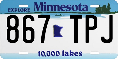 MN license plate 867TPJ