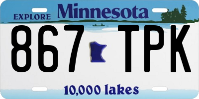 MN license plate 867TPK