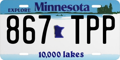 MN license plate 867TPP