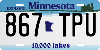MN license plate 867TPU