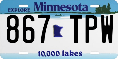 MN license plate 867TPW