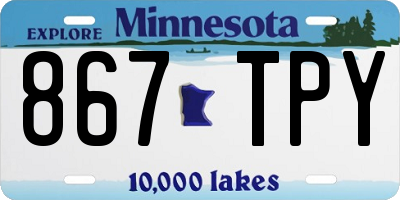MN license plate 867TPY