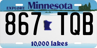 MN license plate 867TQB