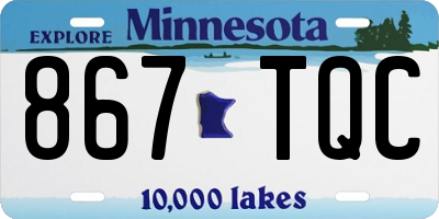 MN license plate 867TQC