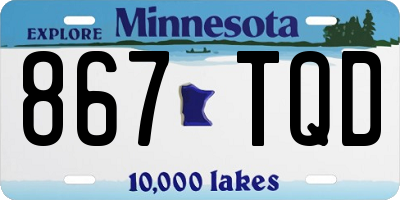 MN license plate 867TQD