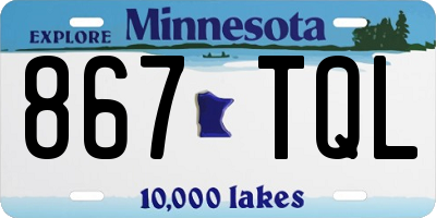 MN license plate 867TQL