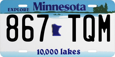 MN license plate 867TQM
