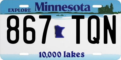 MN license plate 867TQN