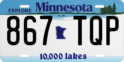 MN license plate 867TQP