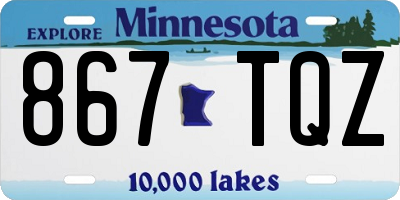 MN license plate 867TQZ