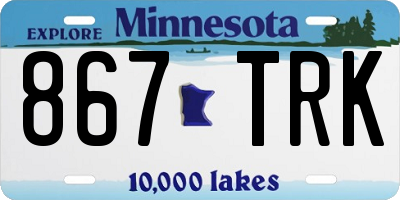 MN license plate 867TRK