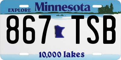 MN license plate 867TSB