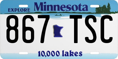 MN license plate 867TSC