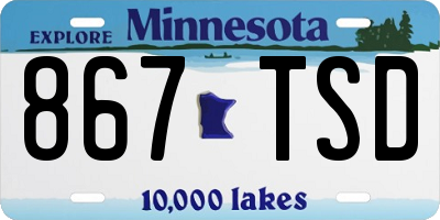 MN license plate 867TSD