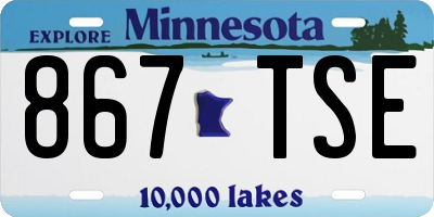 MN license plate 867TSE