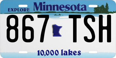 MN license plate 867TSH