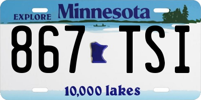 MN license plate 867TSI