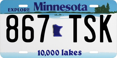 MN license plate 867TSK