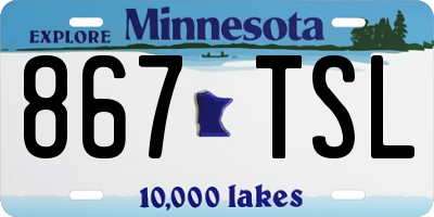 MN license plate 867TSL