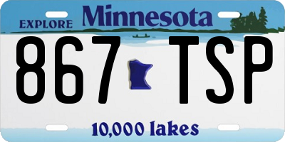 MN license plate 867TSP
