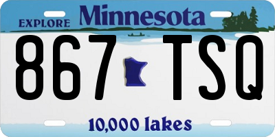 MN license plate 867TSQ