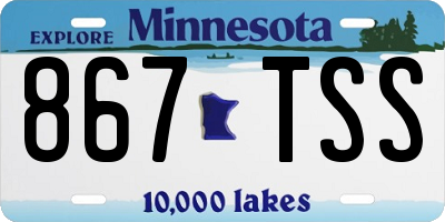 MN license plate 867TSS