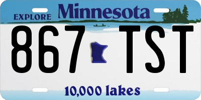 MN license plate 867TST