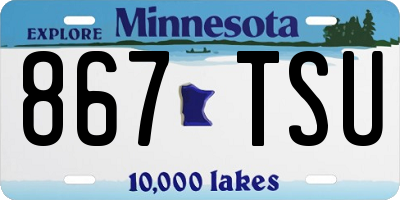 MN license plate 867TSU