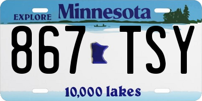 MN license plate 867TSY