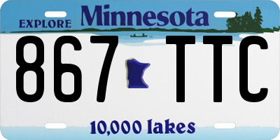 MN license plate 867TTC