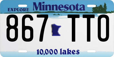 MN license plate 867TTO