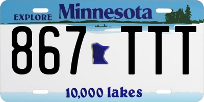 MN license plate 867TTT