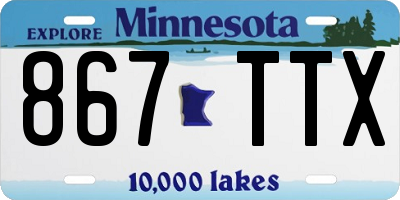 MN license plate 867TTX