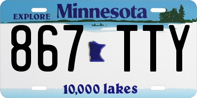 MN license plate 867TTY