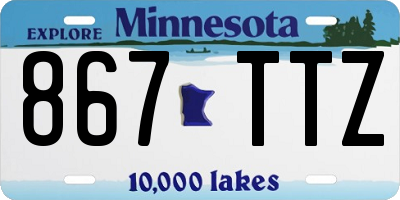 MN license plate 867TTZ