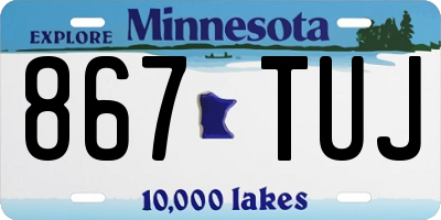 MN license plate 867TUJ