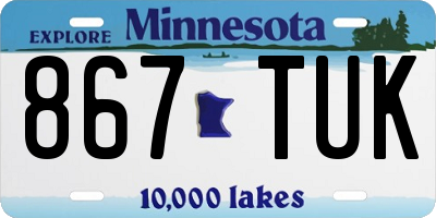 MN license plate 867TUK